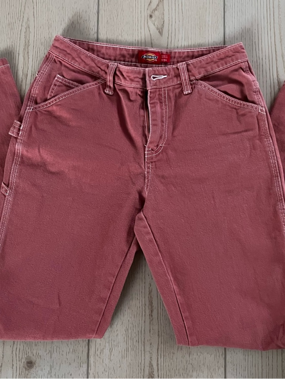 Dickies Women's Straight Leg Pants in Dusty Rose